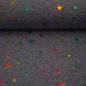 Preview: Alpenfleece "Farsund", Sterne, meliert, dunkelblau Preview: Alpenfleece "Farsund", Sterne, meliert, dunkelblau