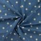 Preview: Baumwolle, Gänseblümchen Stickereien auf jeansblau