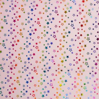 Tüll, Tinkle, Glitzersterne, pink/bunt