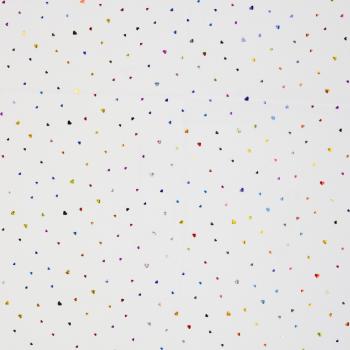 Soft Tüll Hearts, Herzen, weiß/bunt