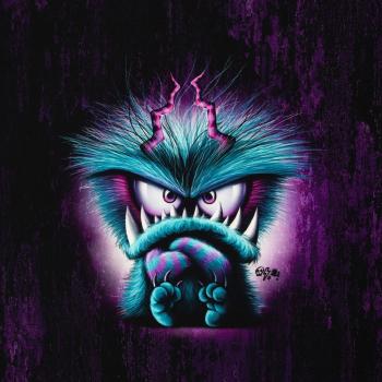 Halloween by Thorsten Berger, French Terry, Monster, Panel, lila
