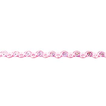 Zackenlitze mit Pailetten, rosa