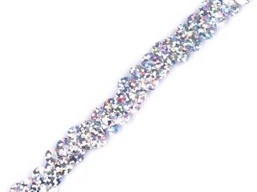 Pailettenborte, elastisch, silber/holografisch, 10mm