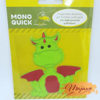 Applikation zum Aufbügeln, Drache rot/grün