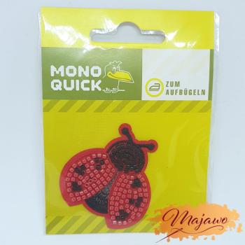 Applikation zum Aufbügeln, Marienkäfer mit Perlen