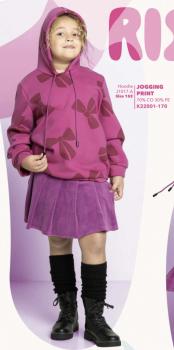 Preview: Sweat, Schleifen, pink/violett