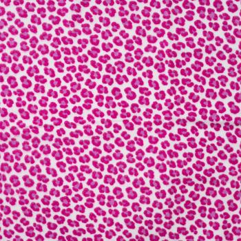 Baumwoll-Flanell, Leopard, fuchsia