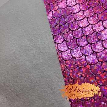 Preview: Kunstleder, Nr. 26, Glitzer Schuppen, pink, ca. 44x62cm