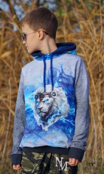 Preview: EP "Blue Thunder" XL-Panel, French Terry (Überbreite)