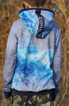 Preview: EP "Blue Thunder" XL-Panel, French Terry (Überbreite)