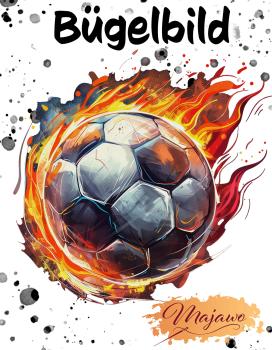 Bügelbild "Feuer Fußball" klein (A6)