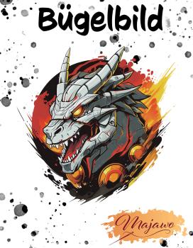 Bügelbild "Mecha Drache" groß (A5)