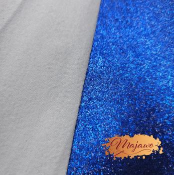 B-WARE, Kunstleder, rau, glänzend, dunkelblau, ca. 44x62cm