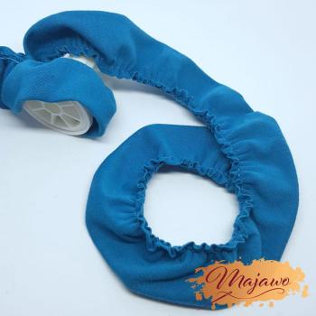 Jersey-Volant, Rüsche, 30mm, mosaic blue