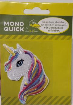 Applikation zum Aufbügeln, Einhorn Kopf
