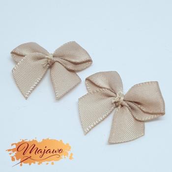 Satinschleife, taupe, 24mm, 2 Stück