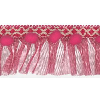 XL-Pompom-Borte, 50mm, pink