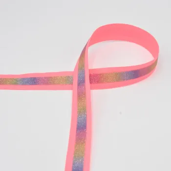 Reflection Tape, glitzer, bunt/neon pink, 20mm