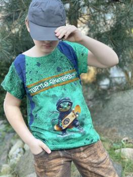 Preview: EP "Turtle Skaterboy" Panel, Jersey (Überbreite)