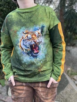 Preview: EP "Wild Tiger" Panel, French Terry (Überbreite)