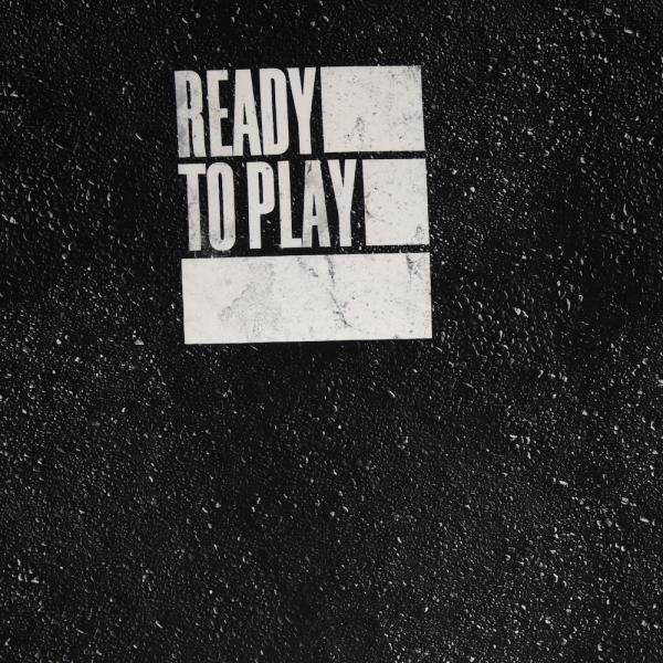 Ready to Play by Thorsten Berger, French Terry, Wörter, Panel, grau/schwarz Ready to Play by Thorsten Berger, French Terry, Wörter, Panel, grau/schwarz