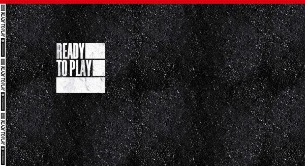 Ready to Play by Thorsten Berger, French Terry, Wörter, Panel, grau/schwarz Ready to Play by Thorsten Berger, French Terry, Wörter, Panel, grau/schwarz