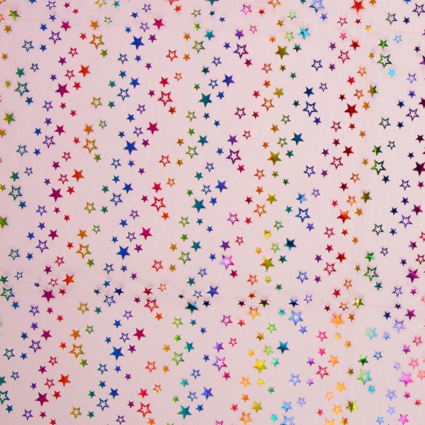Tüll, Tinkle, Glitzersterne, pink/bunt