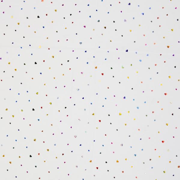 Soft Tüll Hearts, Herzen, weiß/bunt