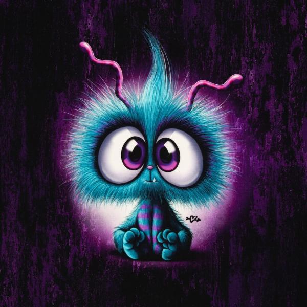 Halloween by Thorsten Berger, French Terry, Monster, Panel, lila