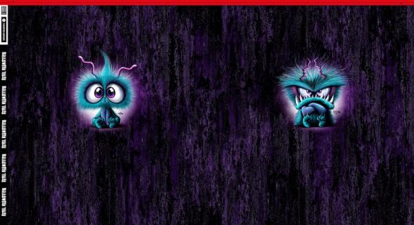 Halloween by Thorsten Berger, French Terry, Monster, Panel, lila