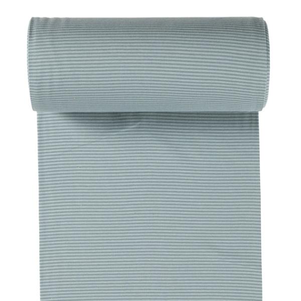 Ringel-Bündchen, Schlauchware, gestreift, mint/grün