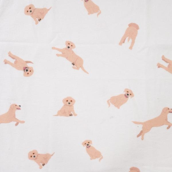 Baumwoll-Flanell, Hunde, ecru Baumwoll-Flanell, Hunde, ecru