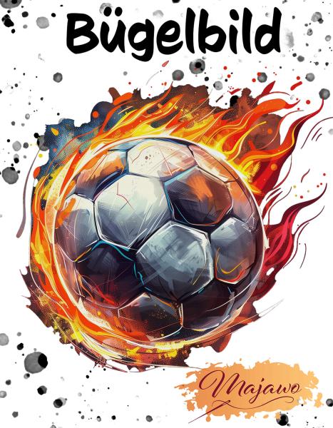 Bügelbild "Feuer Fußball" klein (A6)