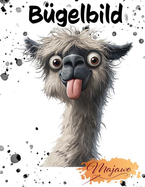 Bügelbild "Lama" klein (A6)