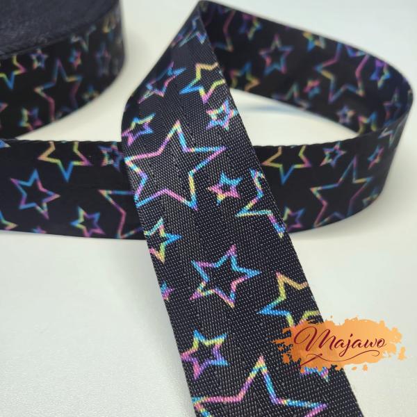 Gurtband bedruckt, Galaxy Stars, 38mm