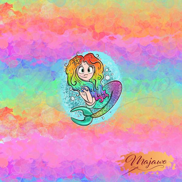EP "Crazy Mermaid", 40x40cm, Kunstleder, Panel