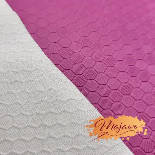 Kunstleder, Nr. 23, Waben Struktur, pink, ca. 44x62cm