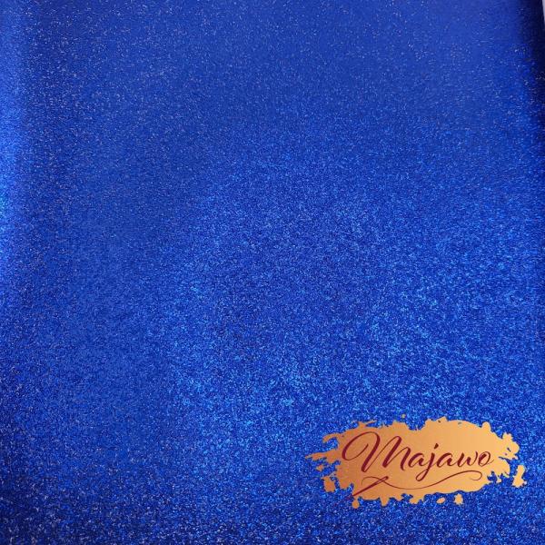 B-WARE, Kunstleder, rau, glänzend, dunkelblau, ca. 44x62cm