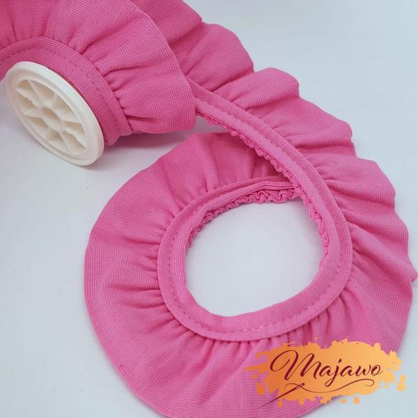 Jersey-Volant, Rüsche, 30mm, rosa