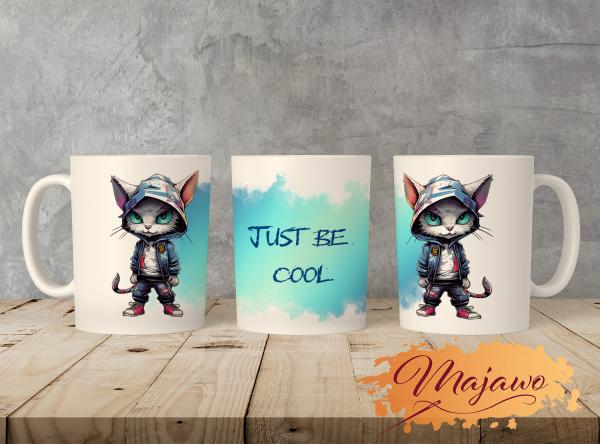 Majawo Keramiktasse "Cool Cat", 330ml Majawo Keramiktasse "Cool Cat", 330ml