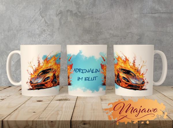 Majawo Keramiktasse "Fire Car", 330ml Majawo Keramiktasse "Fire Car", 330ml