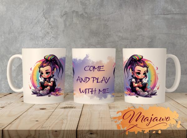 Majawo Keramiktasse "Gamer Girl", 330ml