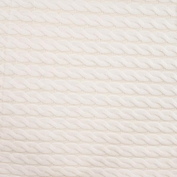 Zopf-Strickstoff, ecru Zopf-Strickstoff, ecru