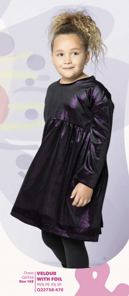 Velours mit Foil, schwarz/lila Velours mit Foil, schwarz/lila