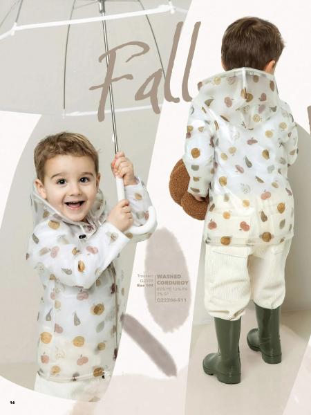 Regenmantel-Stoff, transparent, Kürbisse & Gemüse