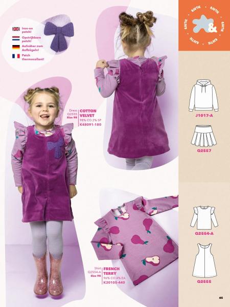 French Terry, Birnen, violett French Terry, Birnen, violett