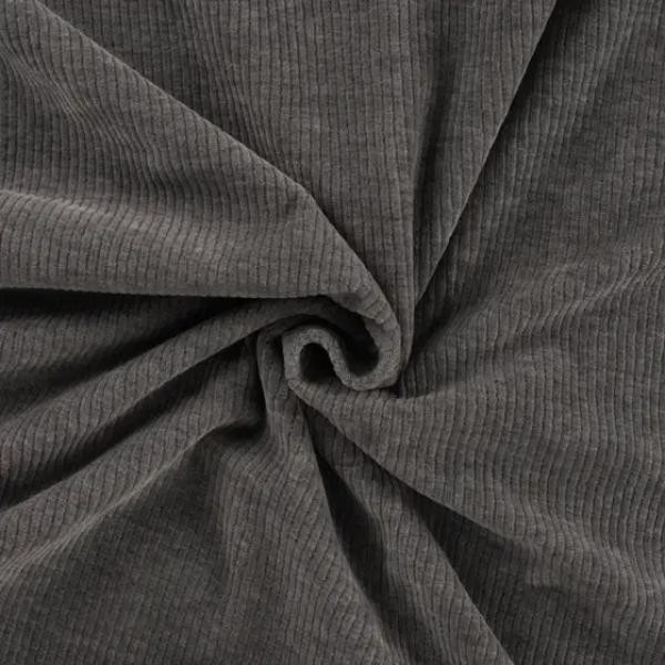 Jersey Cord, grau melange