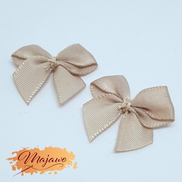 Satinschleife, taupe, 24mm, 2 Stück
