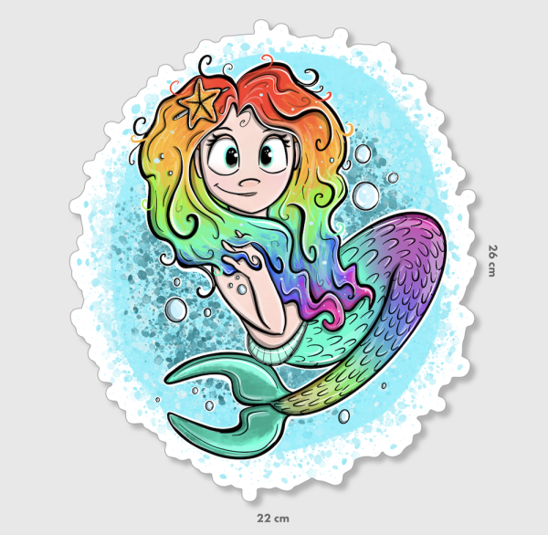 Majawo Wandtattoo "Crazy Mermaid"