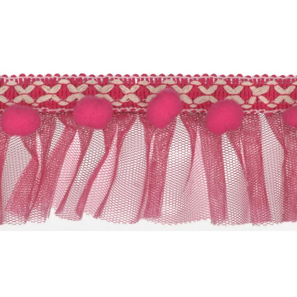 XL-Pompom-Borte, 50mm, pink
